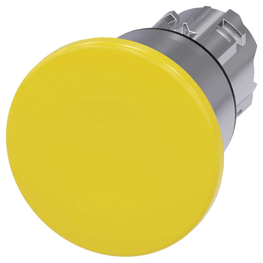 Cabeza seta 3SU, 22mm, metal, amarillo, seta
