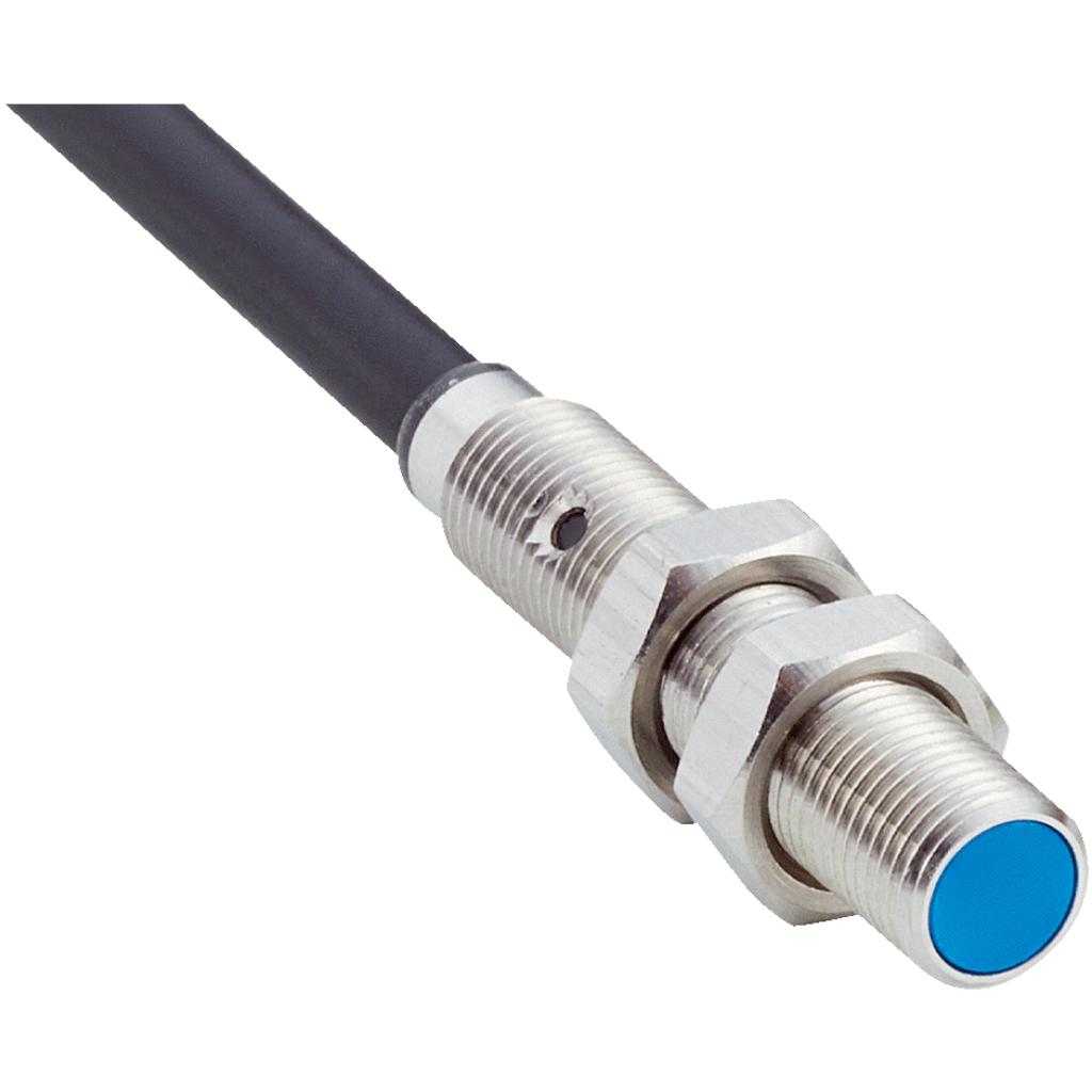 Inductivo IMM05, PNP NC, Sn=2,5 mm ultracorta, casi enrasado, C.c. 3 hilos, cable 2 m