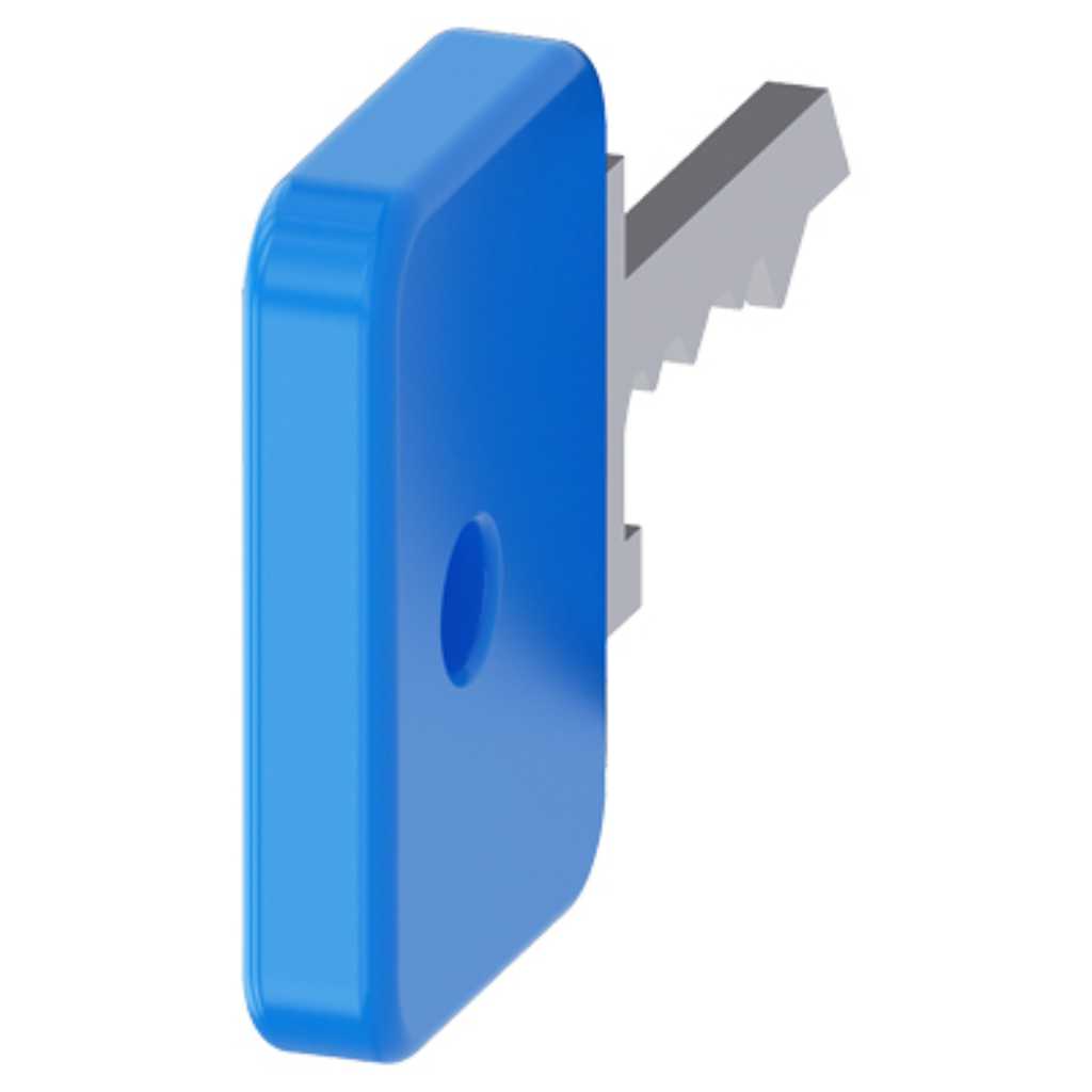 Cabeza llave 3SU, azul, con llave
