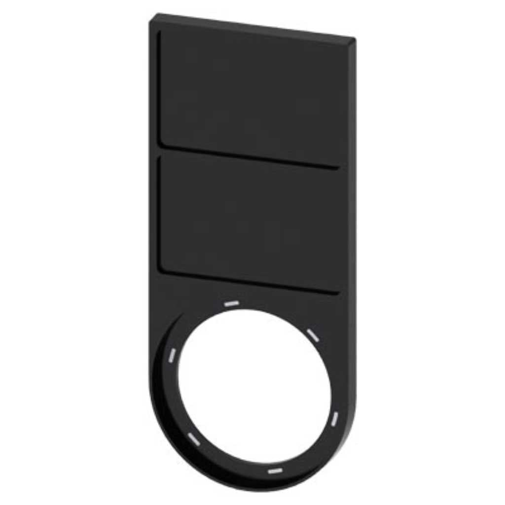 Cabeza pulsador 3SU, 27mm, negro, rasante