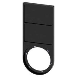 Cabeza pulsador 3SU, 27mm, negro, rasante