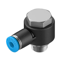 Racor codo orientable QSLV, G1/8, tubo 4 mm
