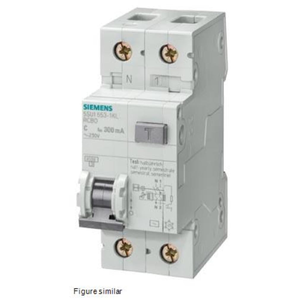 Interruptor diferencial combinado, 1+N polo, tipo AC, 4,5kA, 40A