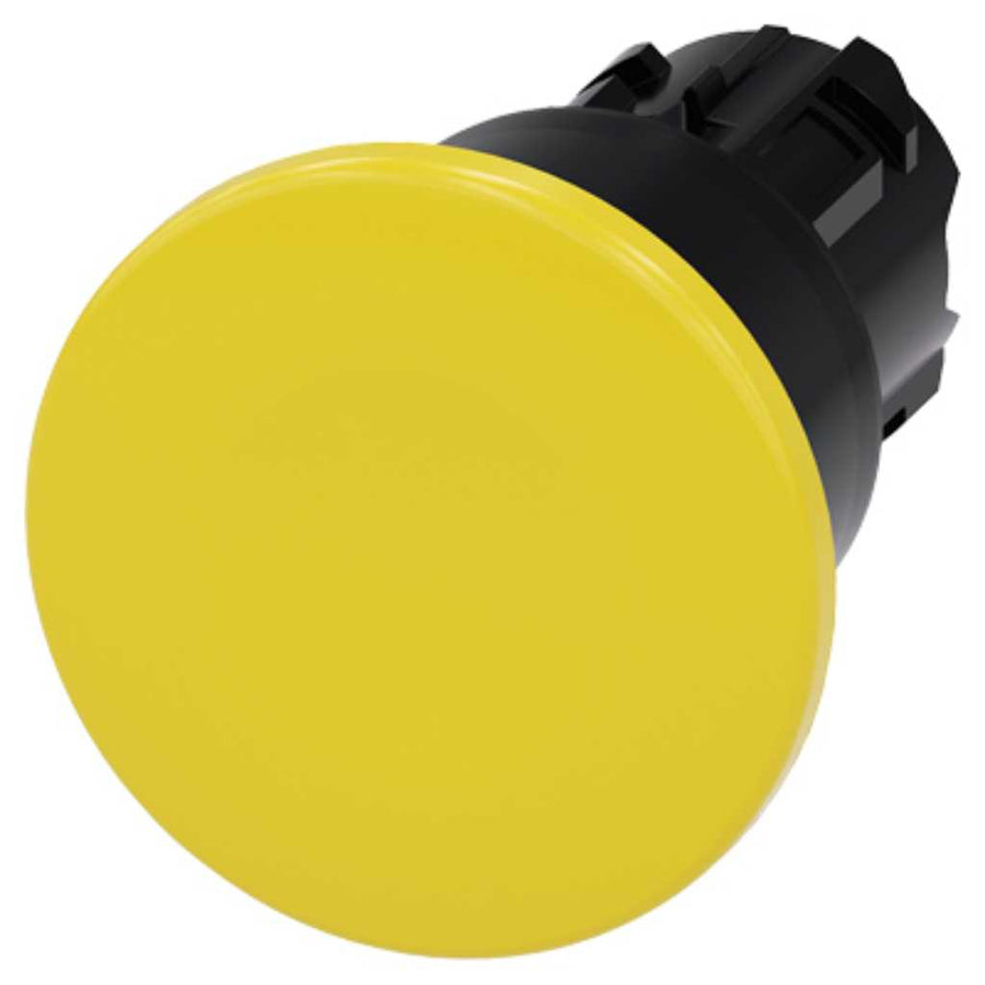 Cabeza seta 3SU, 22mm, plástico, amarillo, seta