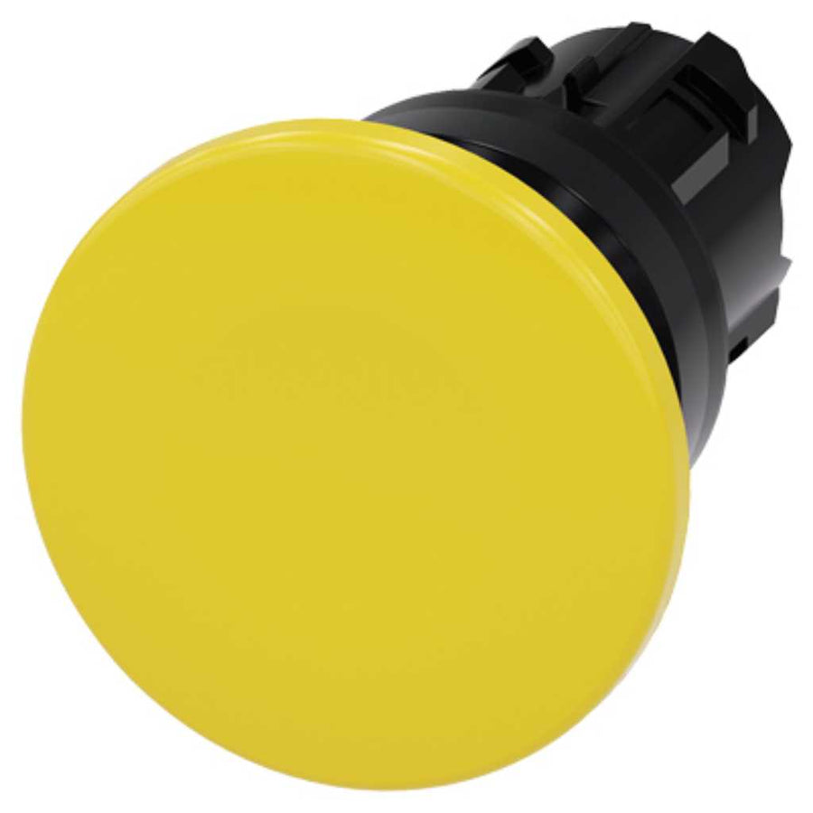 Cabeza seta 3SU, 22mm, plástico, amarillo, seta