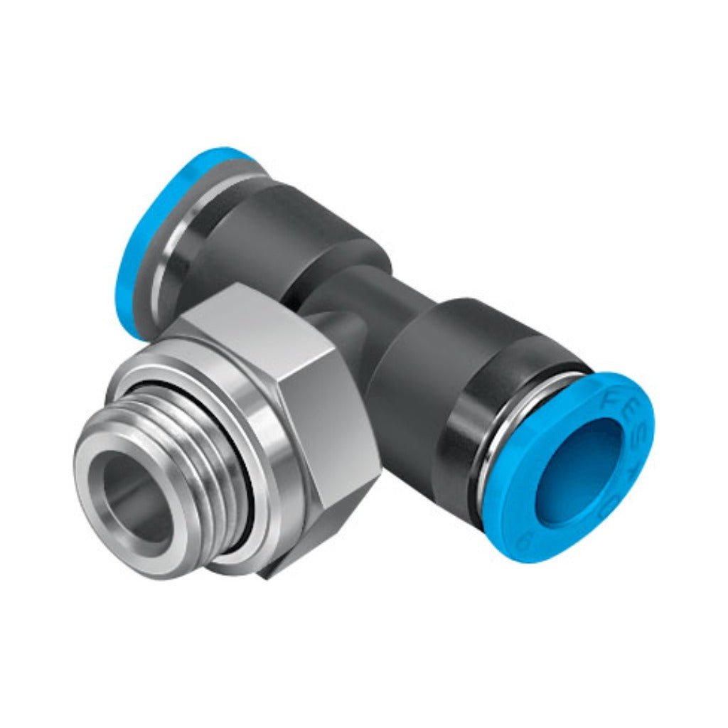 Racor mini en T QSMT, G1/8, tubo 6 mm