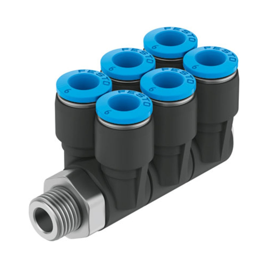Distribuidor múltiple QSLV6-3/8-10, DN 5,2 mm