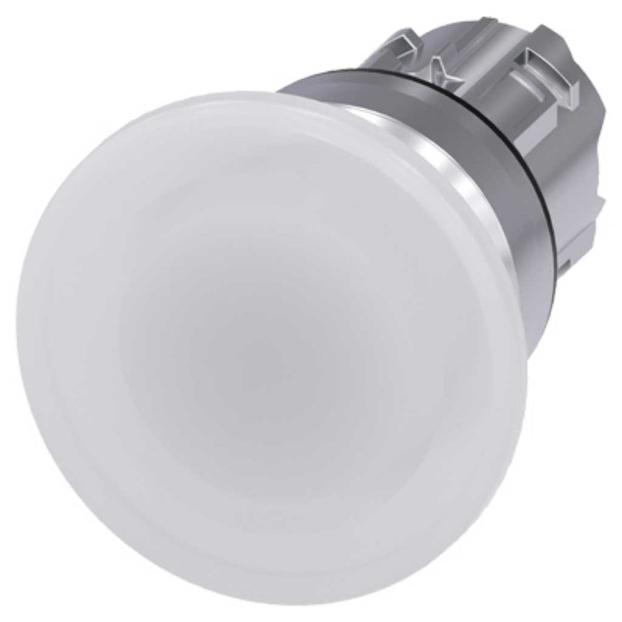 Cabeza seta 3SU, 22mm, metal, blanco, seta