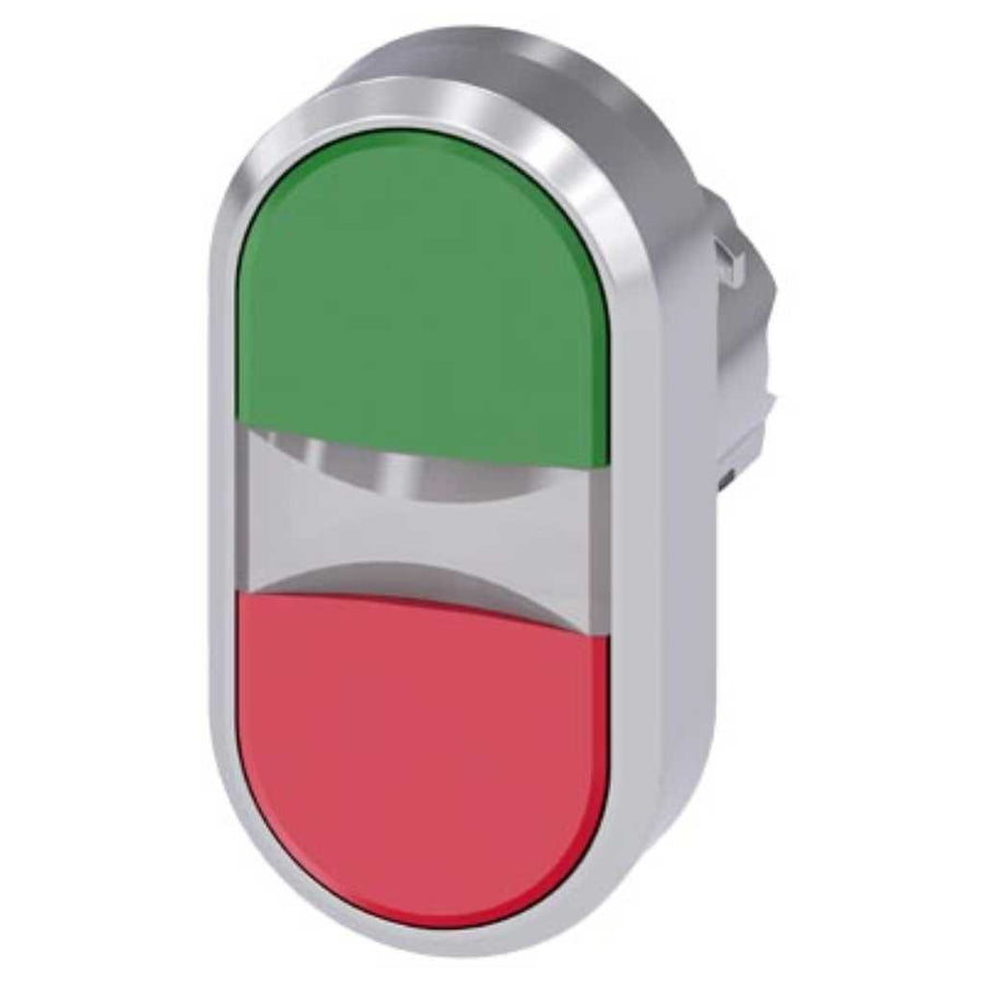 Cabeza pulsador 3SU, 22mm, metal, rojo, rasante