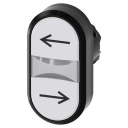 Cabeza pulsador 3SU, 22mm, plástico, blanco, rasante