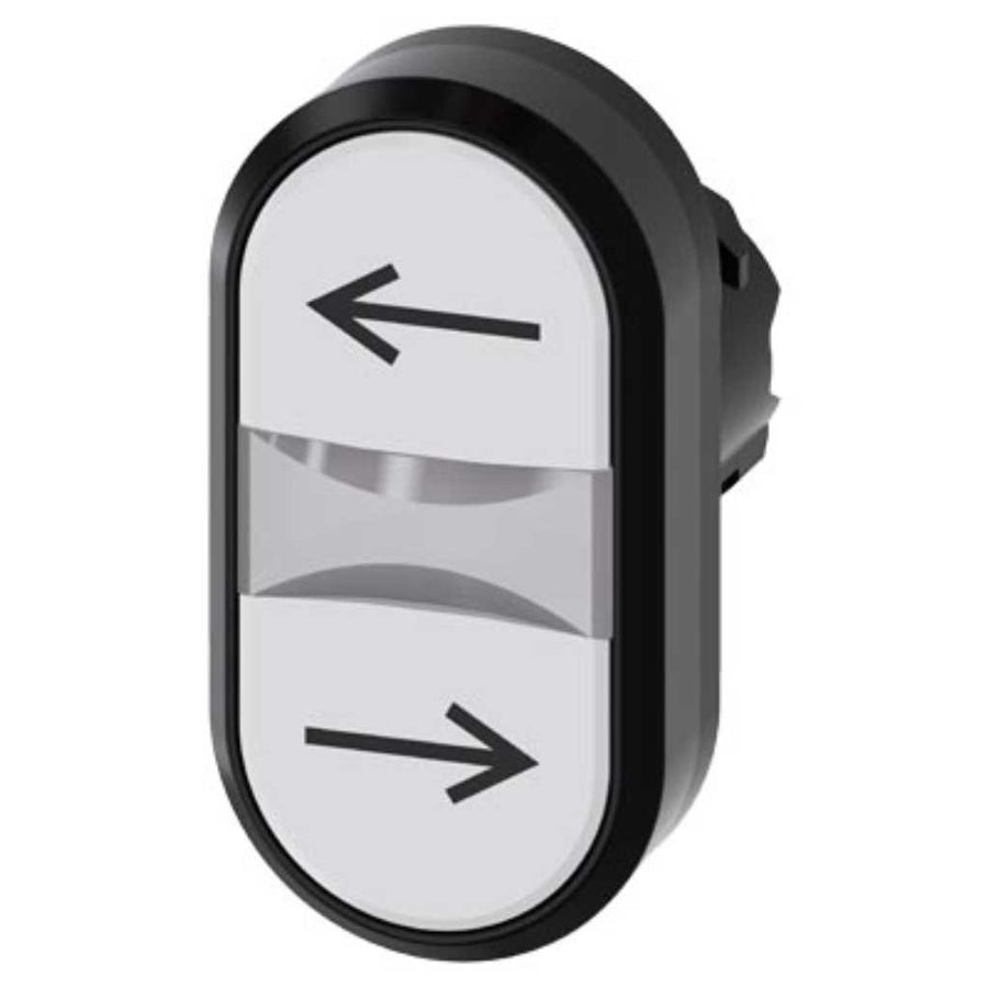 Cabeza pulsador 3SU, 22mm, plástico, blanco, rasante