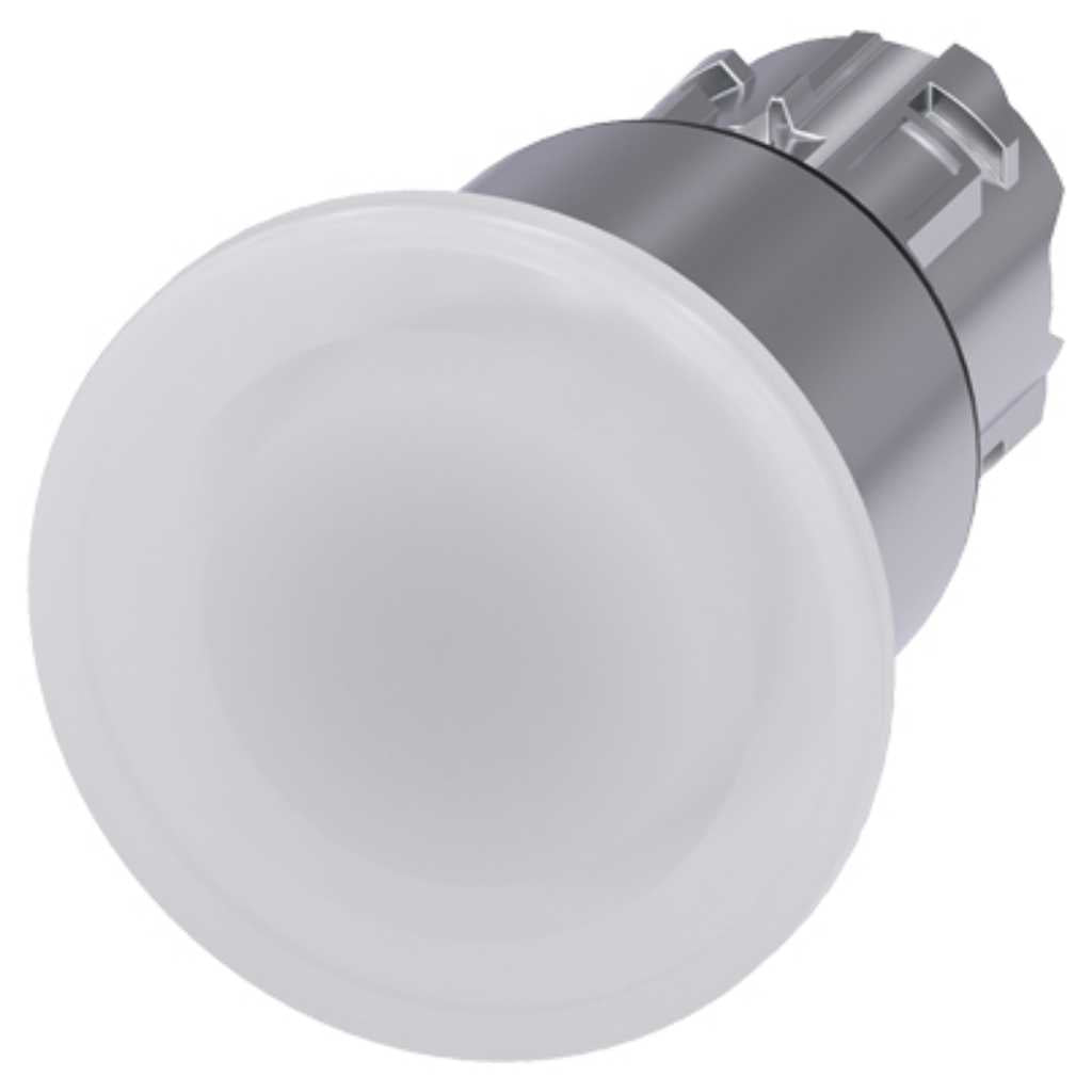 Cabeza seta 3SU, 22mm, metal, blanco, seta