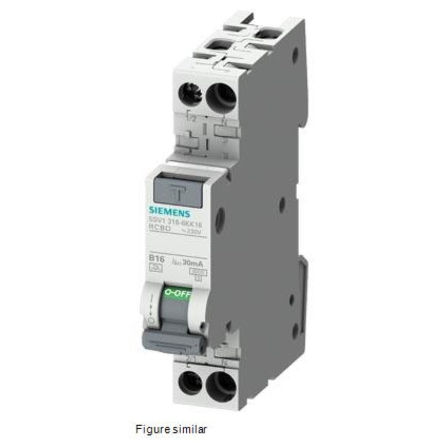 Interruptor diferencial combinado, 1+N polo, tipo A, 6kA, 30mA