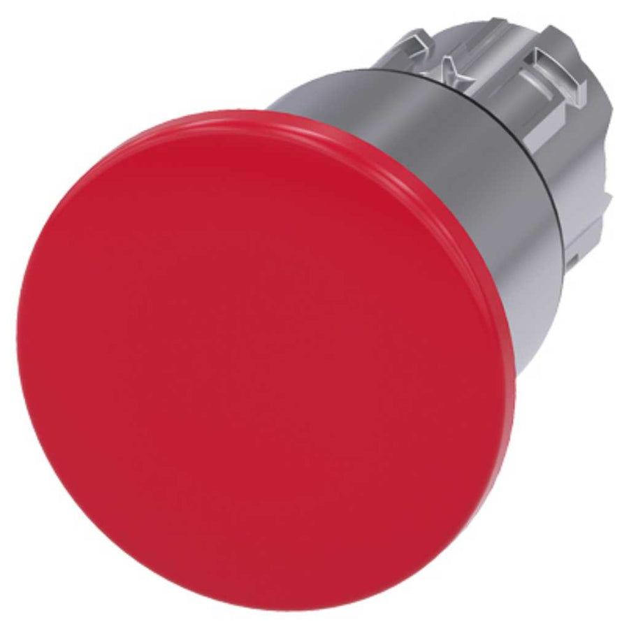 Cabeza seta 3SU, 22mm, metal, rojo, seta