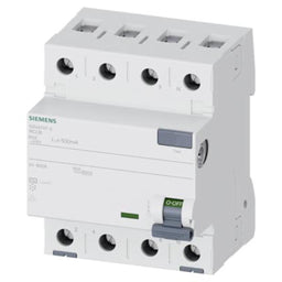 Interruptor diferencial, 4 polos, tipo AC, 80A, 500mA