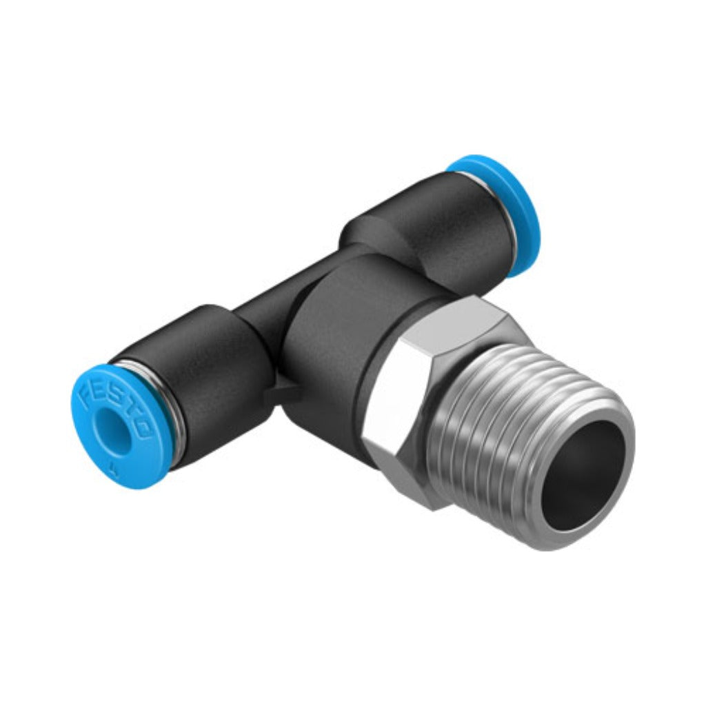 Racor en T QST, 1/4, tubo 4 mm