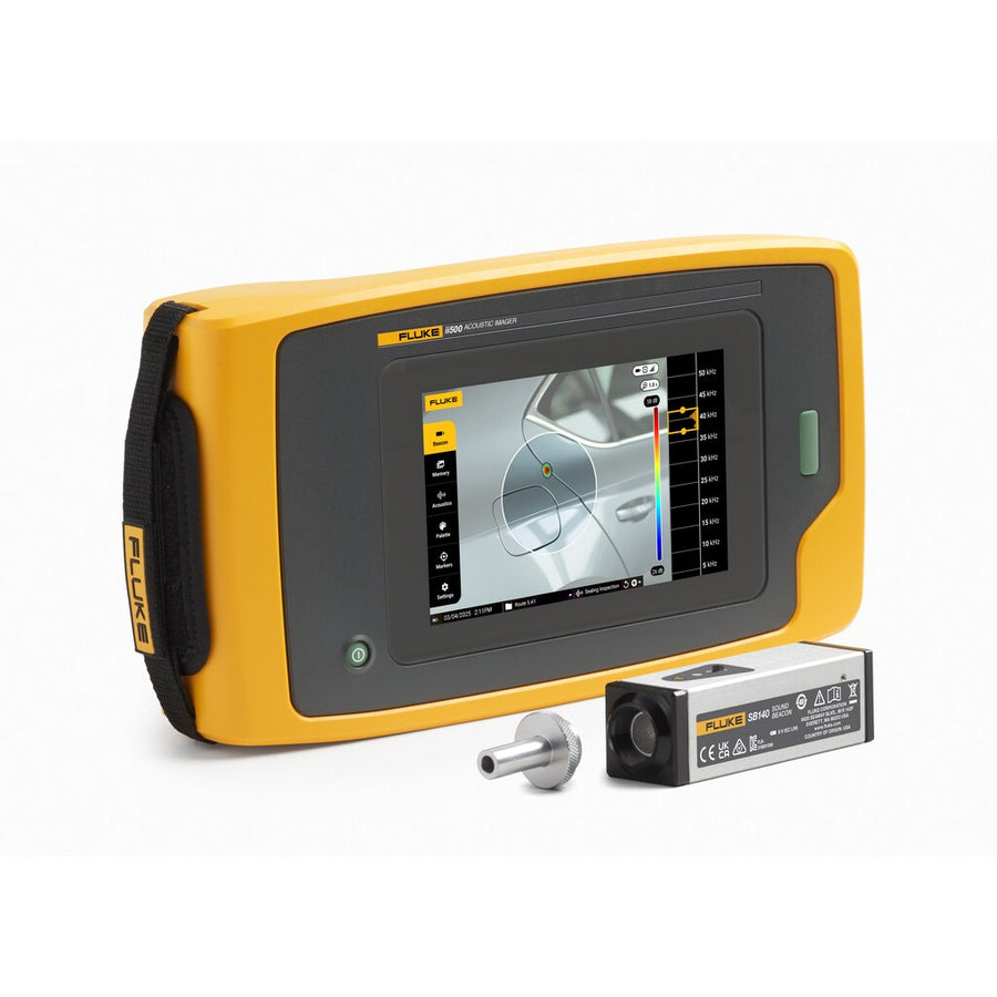 Cámara acústica Fluke ii500 y baliza de sonido Fluke SB140
