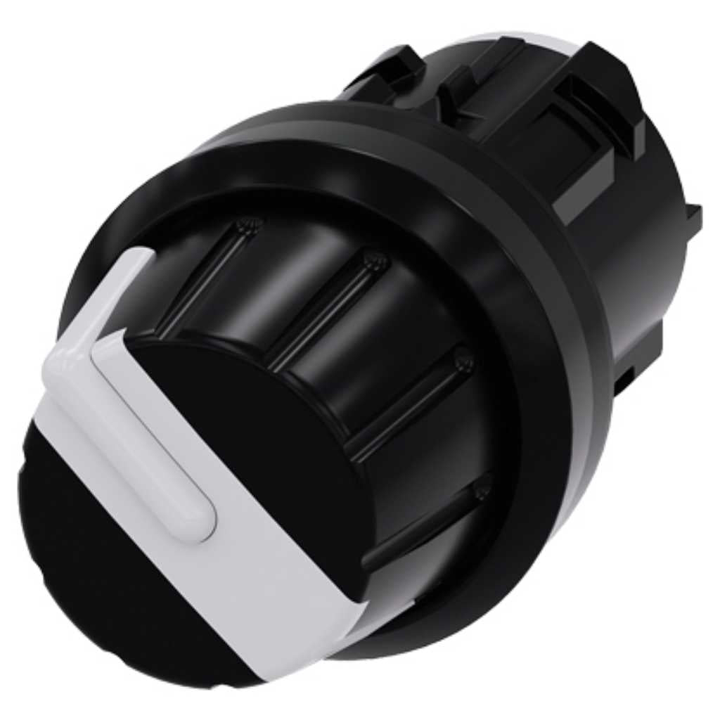 Cabeza selector 3SU, 22mm, plástico, blanco, selector