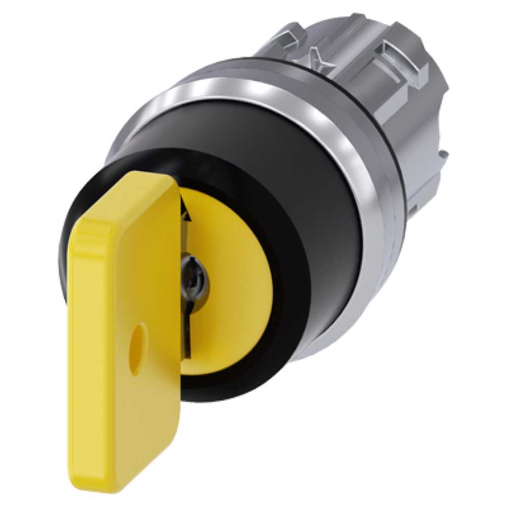 Cabeza llave 3SU, 22mm, metal, amarillo, con llave