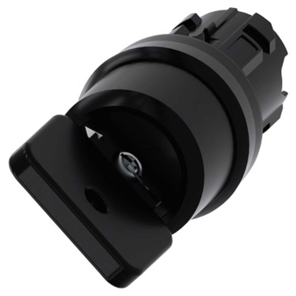 Cabeza llave 3SU, 22mm, plástico, negro, con llave