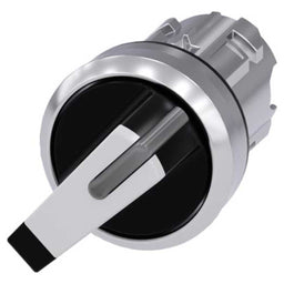 Cabeza selector 3SU, 22mm, metal, blanco, selector