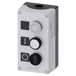 Caja mando 3SU, plástico, 22mm, 3 puntos