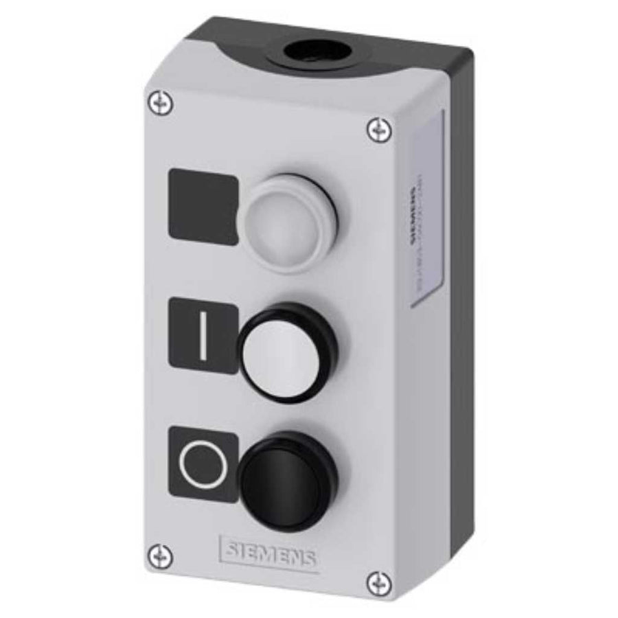 Caja mando 3SU, plástico, 22mm, 3 puntos
