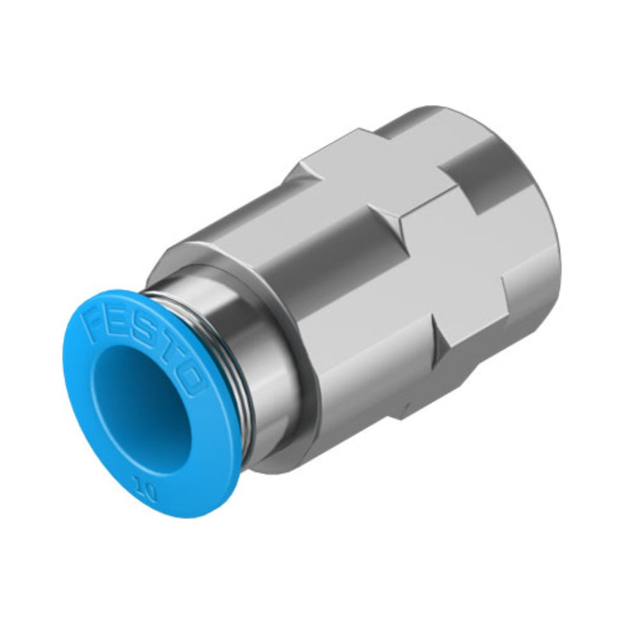 Racor recto rosca hembra QSF, 1/4, tubo 10 mm