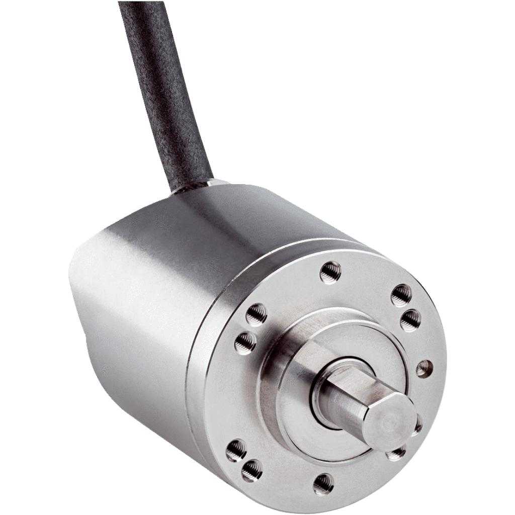 Encoders absolutos AHS/AHM36, Multivuelta, 14 bit x 12 bit, Eje 6mm, CANopen, programable, cable 3m