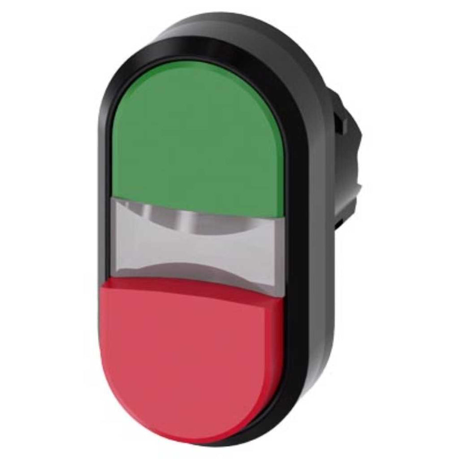 Cabeza pulsador 3SU, 22mm, plástico, rojo, rasante