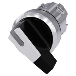 Cabeza selector 3SU, 22mm, metal, blanco, selector