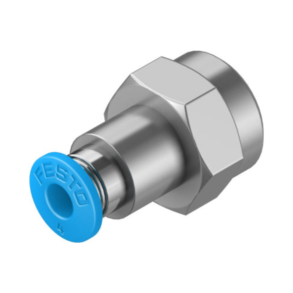 Racor recto rosca hembra QSF, 1/8, tubo 4 mm