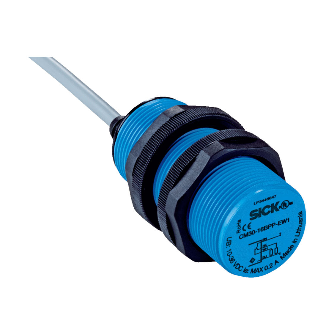 Sensor capacitivo CM, 2mm ... 16mm, Enrasado, C.a. 2 hilos, cable