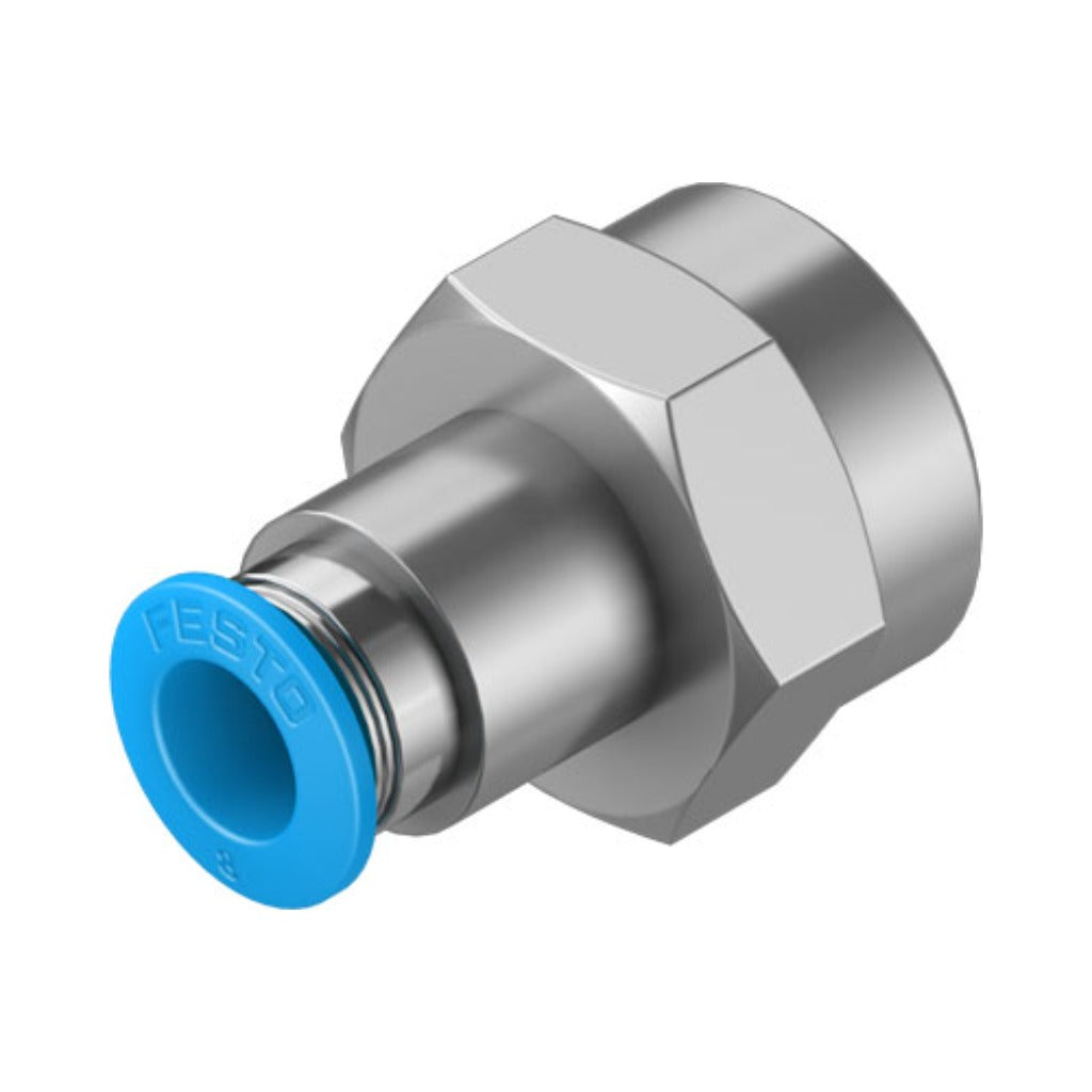 Racor recto rosca hembra QSF, 3/8, tubo 8 mm