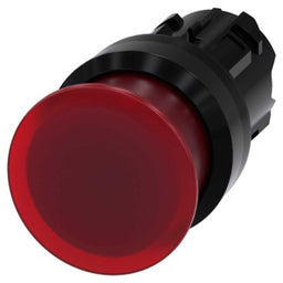 Cabeza seta 3SU, 22mm, plástico, rojo, seta