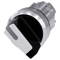 Cabeza selector 3SU, 22mm, metal, negro, selector