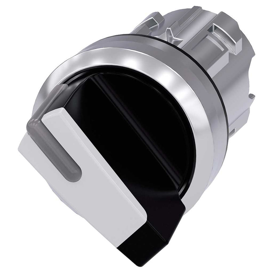 Cabeza selector 3SU, 22mm, metal, negro, selector