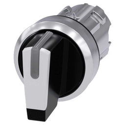 Cabeza selector 3SU, 22mm, metal, blanco, selector