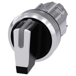 Cabeza selector 3SU, 22mm, metal, negro, selector