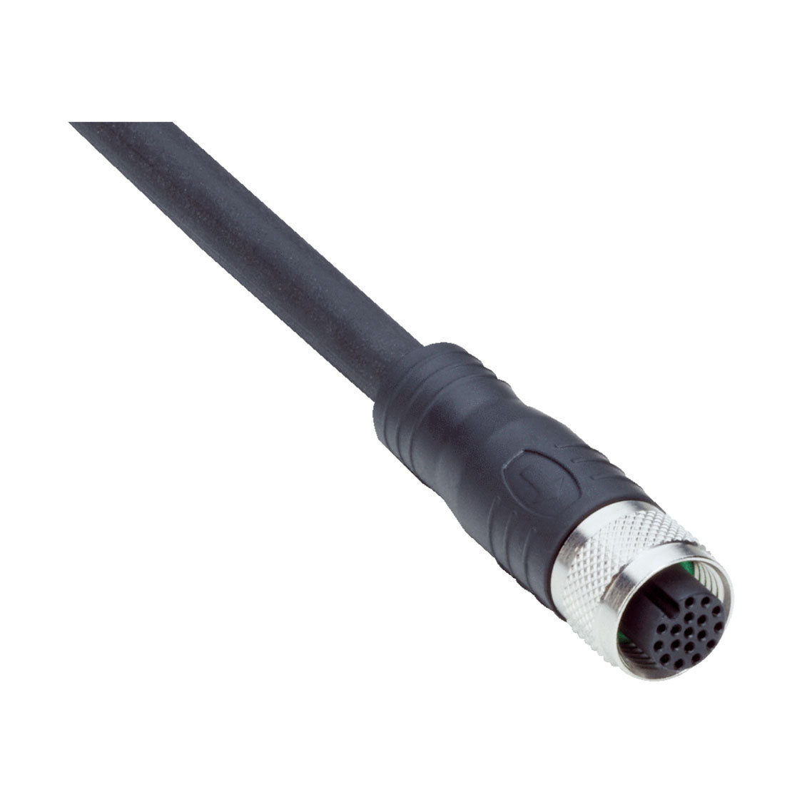 Cable sensor YF2, hembra M12 17P cod.A, abierto, apant., 10m 17H PUR