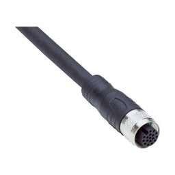 Cable sensor YF2, hembra M12 17P cod.A, abierto, apant., 10m 17H PUR