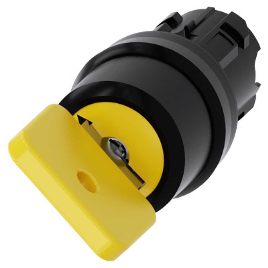Cabeza llave 3SU, 22mm, plástico, amarillo, con llave