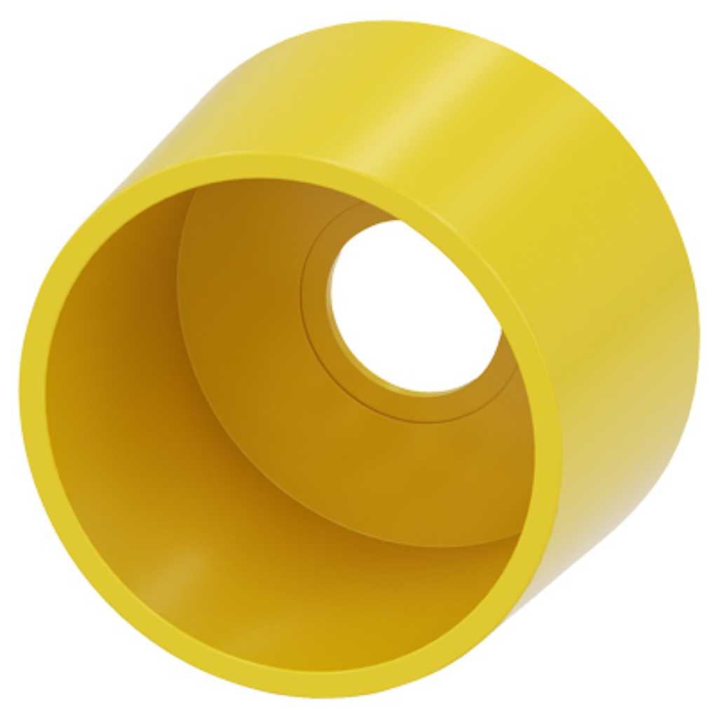 Cabeza seta 3SU, 22mm, plástico, amarillo, seta
