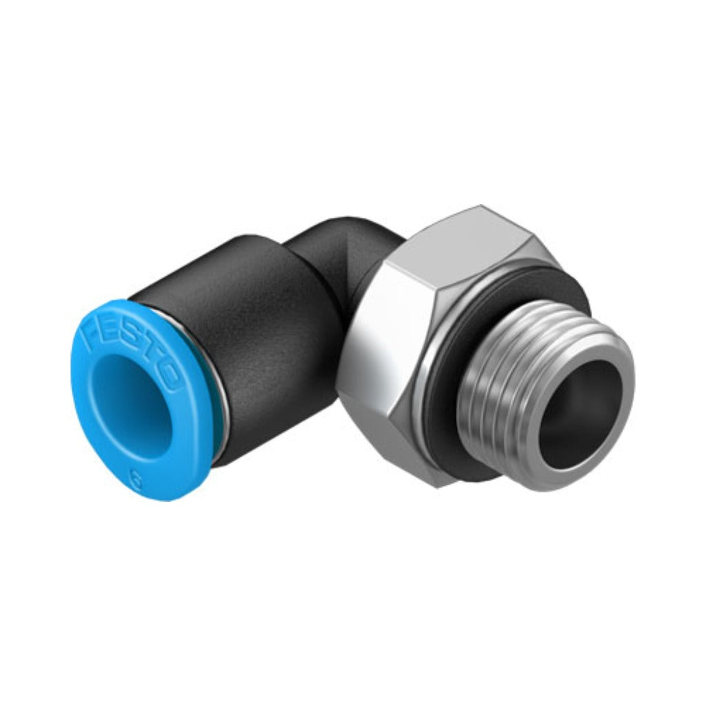 Racor mini codo QSML, G1/8, tubo 6 mm