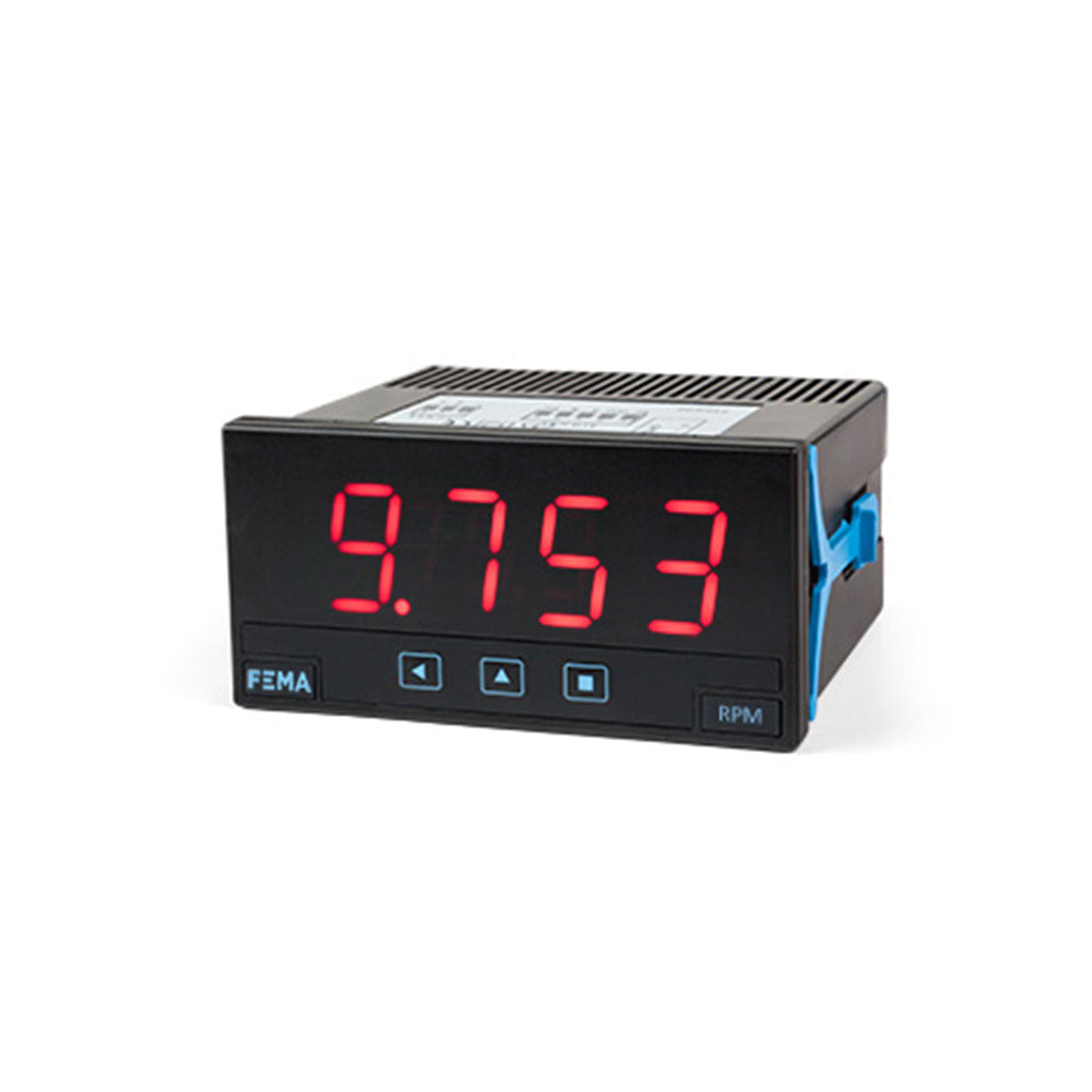 Indicador panel + contador imp, tacómetro, periodímetro 11 a 60 Vdc (24/48 Vac) + 2x 1 relé +RTU