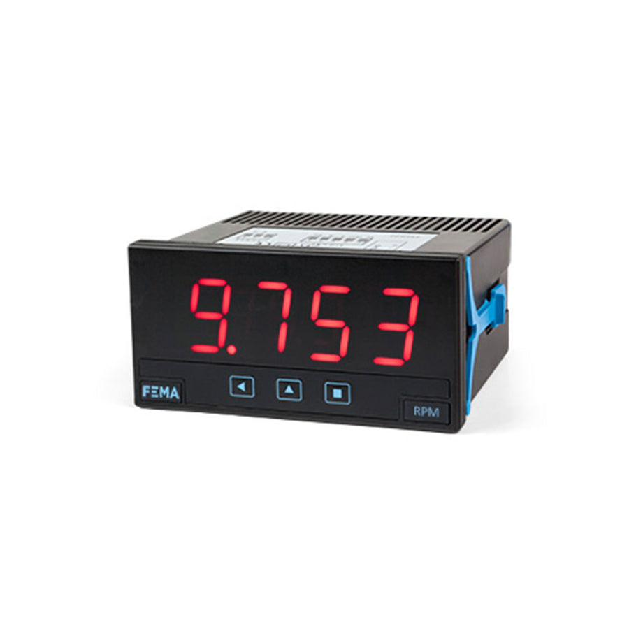 Indicador panel + contador imp, tacómetro, periodímetro 11 a 60 Vdc (24/48 Vac) + 2x 1 relé +RTU