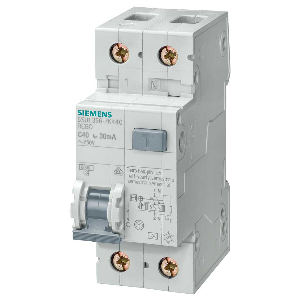 Interruptor diferencial combinado, tipo A, curva C, 6kA, 10A, 30mA