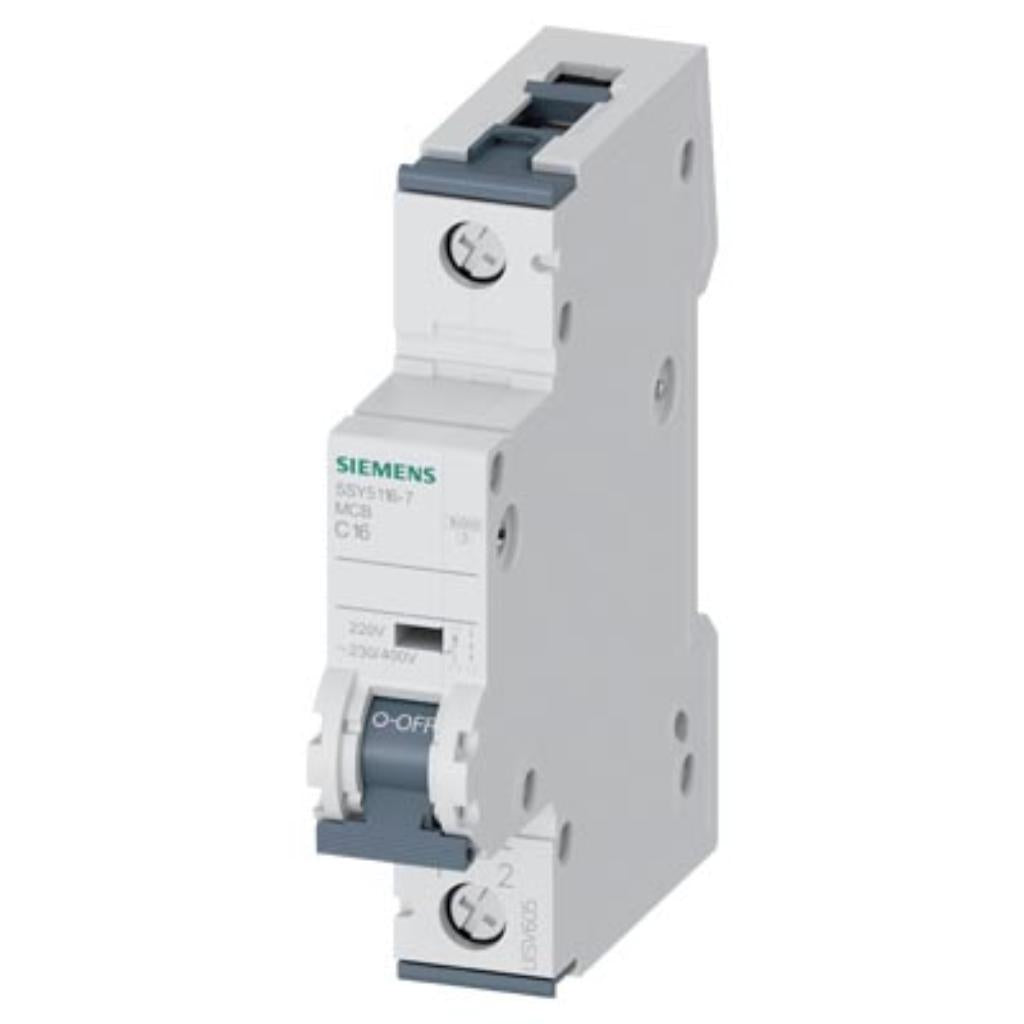 Magnetotérmico DC 220V AC 230/400V 10kA, 1 polo, C, 16 A