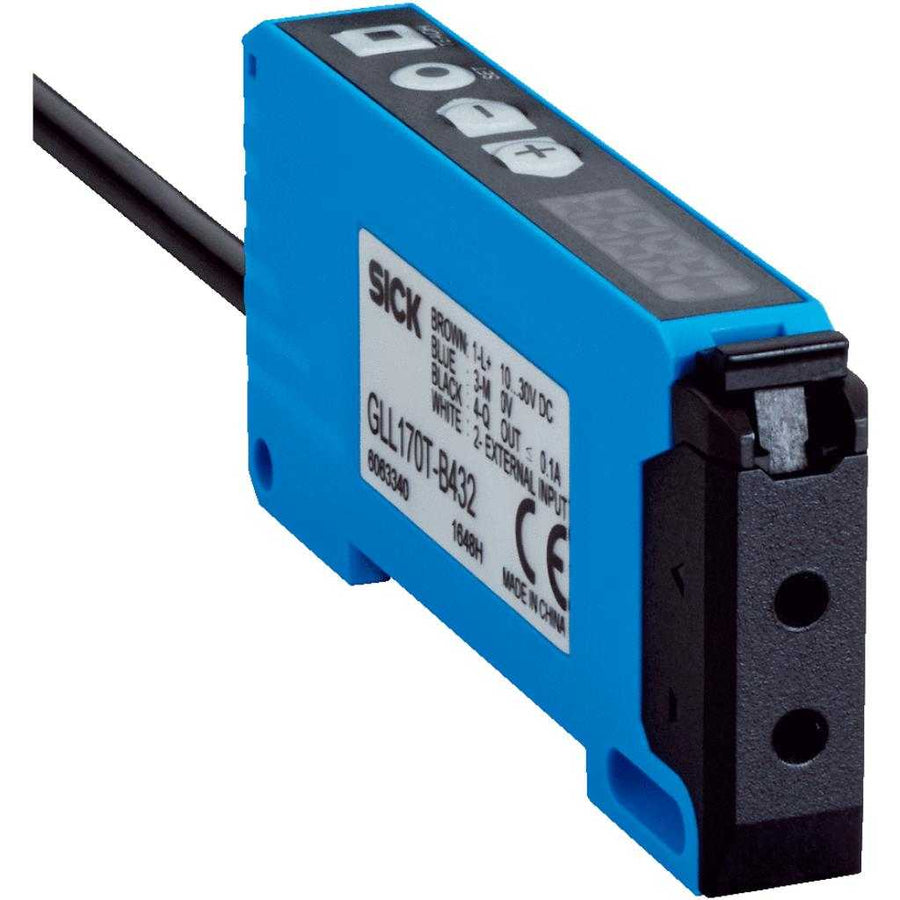 Sensor fibra óptica GLL170, Amplificador de fibr, Luz roja visible