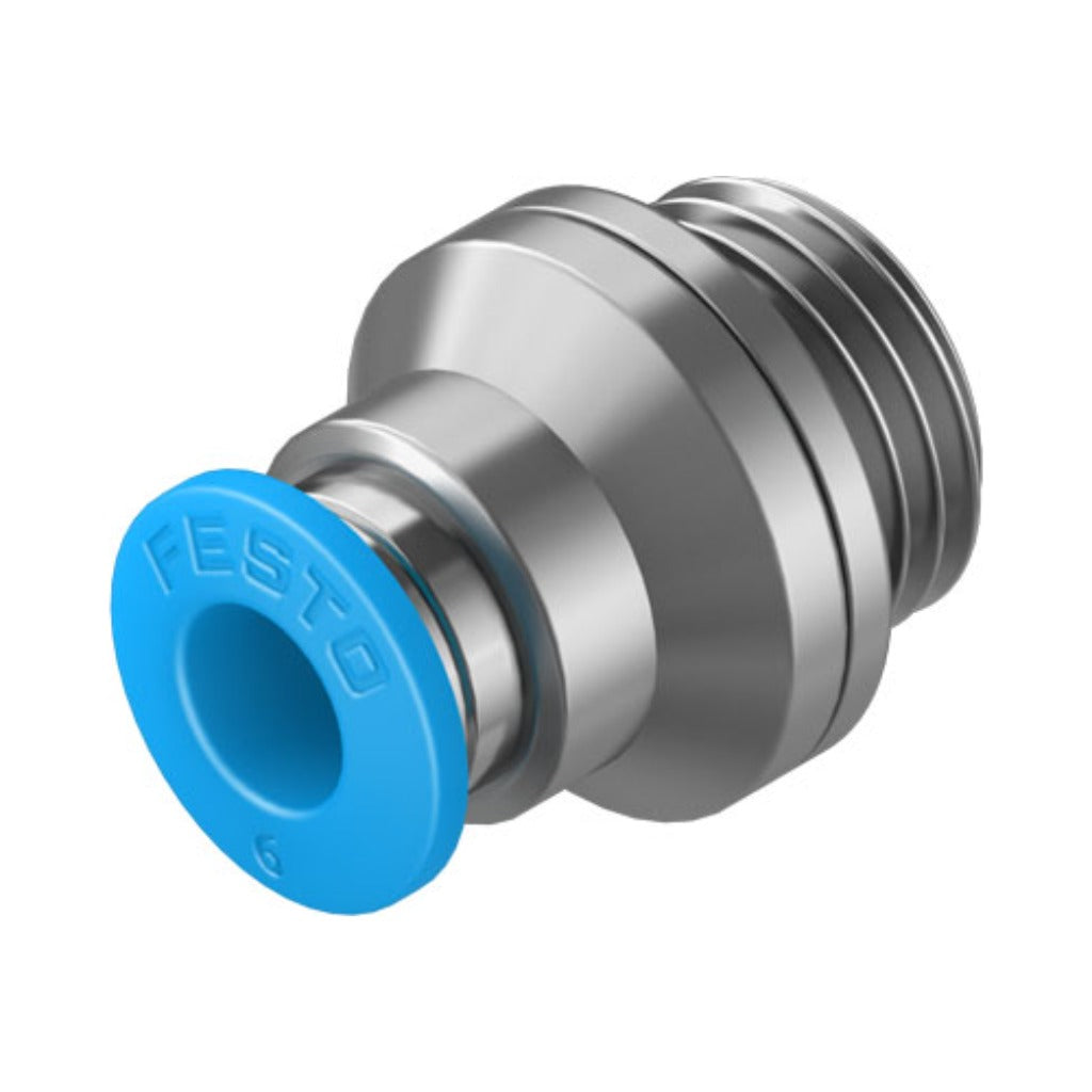 Racor recto QS, G1/4, tubo 6 mm